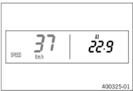 KTM 250 EXCF (2014) - Mode d'affichage SPEEDA1 (vitesse moyenne 1) - 1