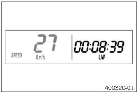 KTM 250 EXCF (2014) - Mode d'affichage SPEED/LAP (temps au tour) - 1