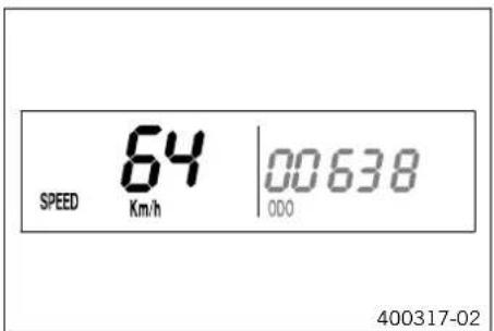 KTM 250 EXCF (2014) - Mode d'affichage SPEED (vitesse) - 1