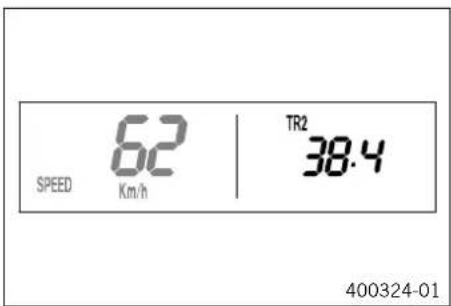 KTM 250 EXCF (2014) - Mode d'affichage SPEED/TR2 (tripmaster 2) - 1