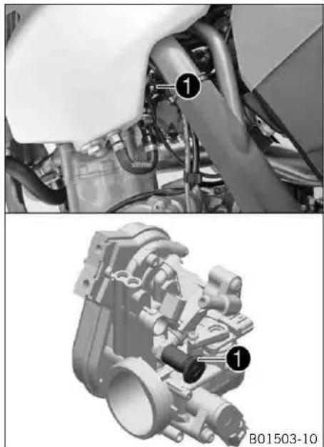 KTM 250 EXCF (2014) - Vis de réglage du régime de ralenti - 1