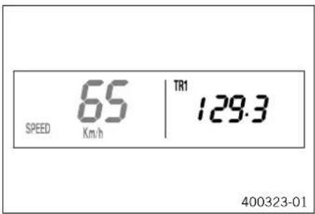 KTM 250 EXCF (2014) - Mode d'affichage SPEED/TR1 (tripmaster 1) - 1
