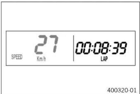 KTM 250 EXCF (2014) - Mode d'affichage SPEED/LAP (temps au tour) - 1