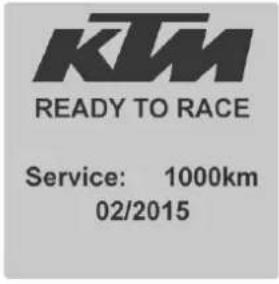 KTM READY TO RACE Service: 1000km 02/2015