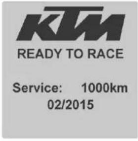 KTM READY TO RACE Service: 1000km 02/2015