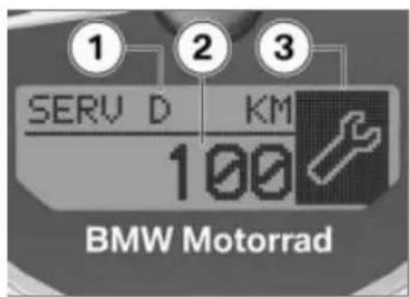 BMW R nineT Urban GS (062017) - サービス表示 - 2