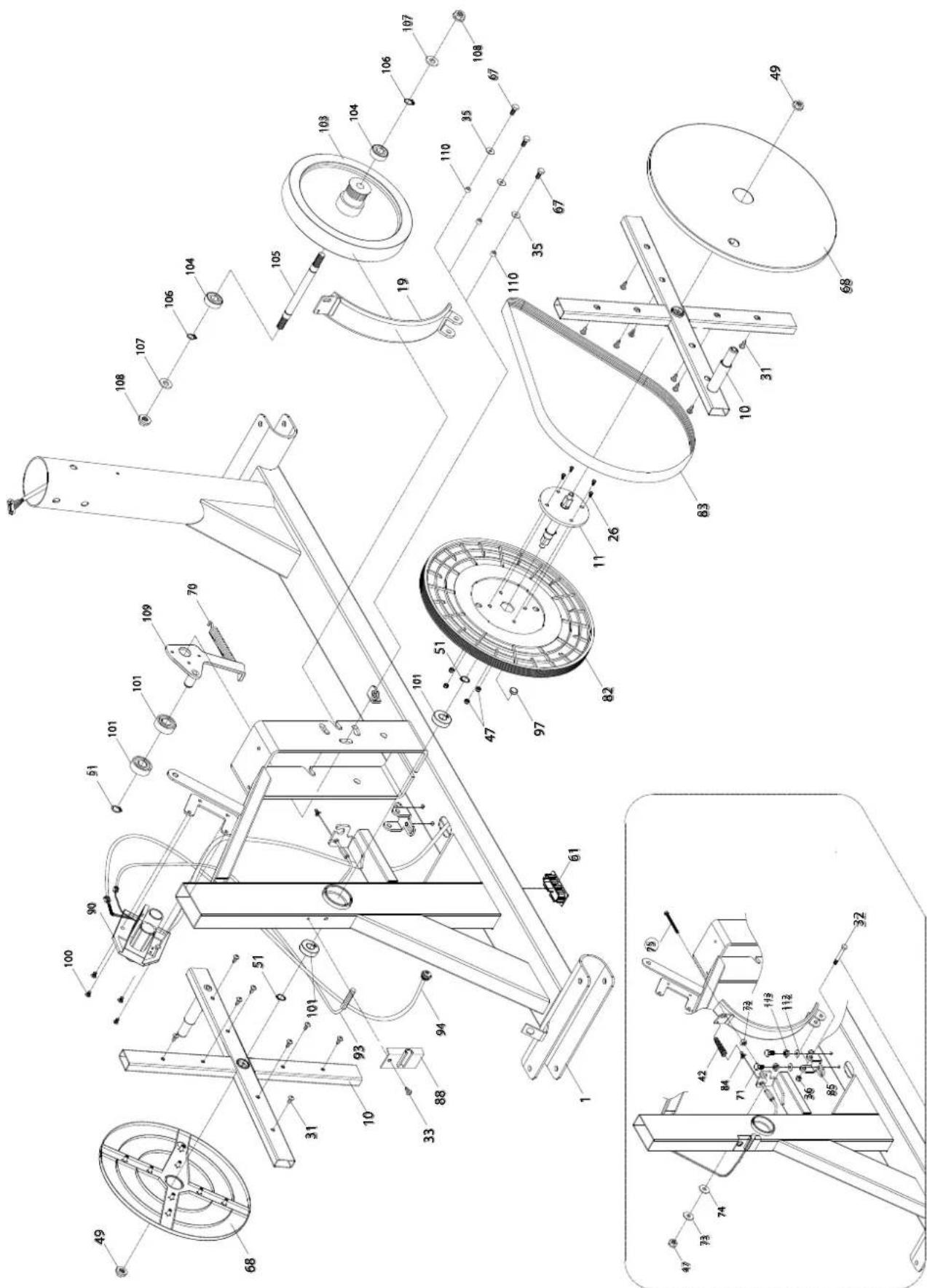 Bremshey Orbit Pacer 16 - PARTS LIST - 1