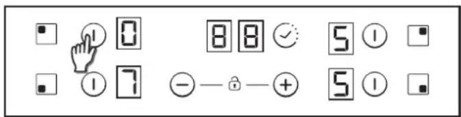 CANDY CH64DCT - Auswahl einer Kochzone - 1