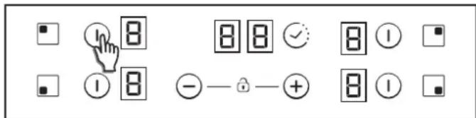 CANDY CH64DCT - Zapnuti/vypnuti zony ohrevu - 1