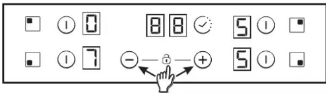CANDY CH64DCT - Leistungsstufe erhöhen/verringern - 1
