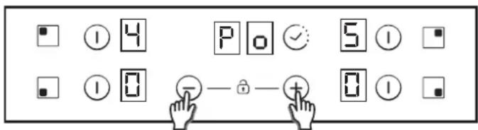 CANDY CH64DCT - Comment désir le niveau de gestion de la puissance - 2