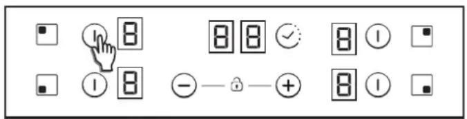 CANDY CH64DCT - Allumer/Éteindre un foyer de cuisson - 1