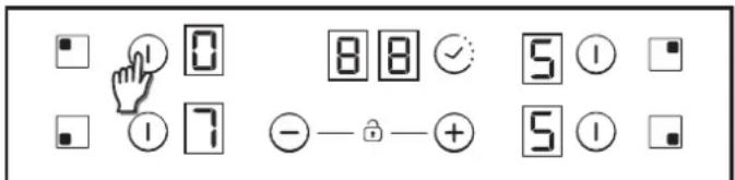 CANDY CH64DCT - Selection d'une zone de commande - 1