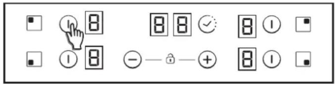 CANDY CH64DCT - Kochzonen ein-/ausschalten - 1
