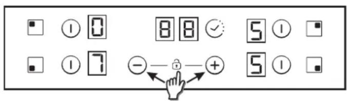 CANDY CH64DCT - Aumento/diminuzione del livello di potenza - 1