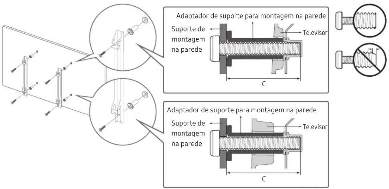 SAMSUNG QE75Q7FNAT - Montagem do televisor numa parede - 2