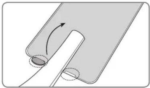 SAMSUNG QE75Q7FNAT - Detaching the Clean back stand cover from the TV - 1