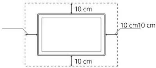 SAMSUNG QE75Q7FNAT - Fornecimento de ventilação adequada para o televisor - 2