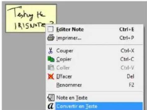 IRIS IRISNotes 3 - Conversion de notes en texte editable - 2