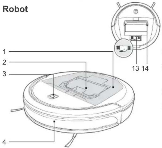 ECOVACS DEEBOT M81 PRO - Schéma du produit - 1