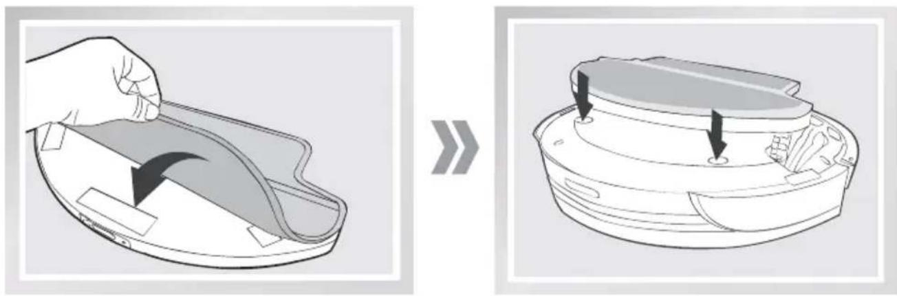 ECOVACS DEEBOT M81 PRO - Colocacion de un paño de limpieza (optional) - 1