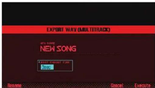 ROLAND FA06 - Amenez le curseur sur «WAV (Multitrack)» et appuyez sur [7] (Select). - 1