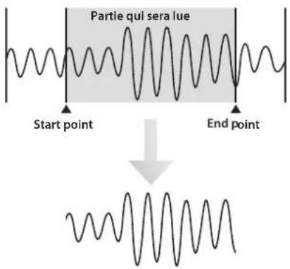 Partie qui sera lue Start point End point