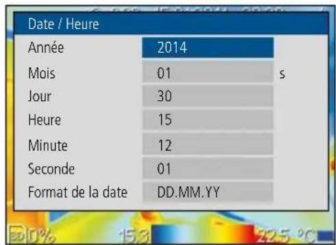 Laserliner ThermoXplorer Pro - Réglages généraux : Date / Heure - 3
