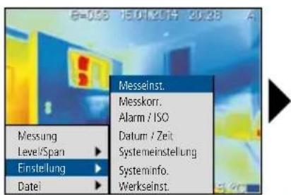 Laserliner ThermoXplorer Pro - Messpezifische Einstellungen: Messeinstellungen - 1