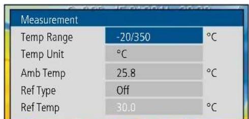 Laserliner ThermoXplorer Pro - Measurement-specific settings: Measurement settings - 3