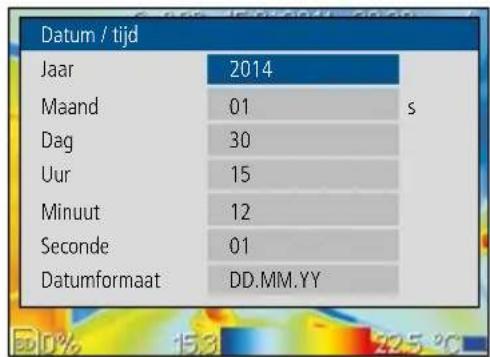 Laserliner ThermoXplorer Pro - Algemene instellingen: Datum / tijd - 3