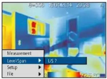 Laserliner ThermoXplorer Pro - Measurement-specific settings: Temperature range A / M - 1