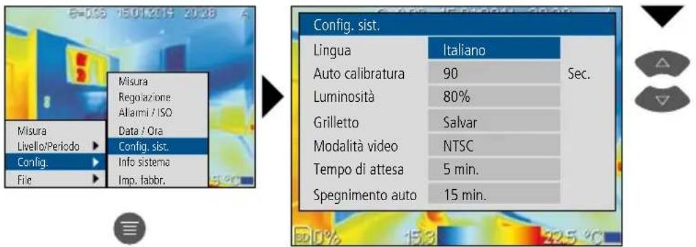 Laserliner ThermoXplorer Pro - Impostazioni generali: Impostazioni del sistema - 1