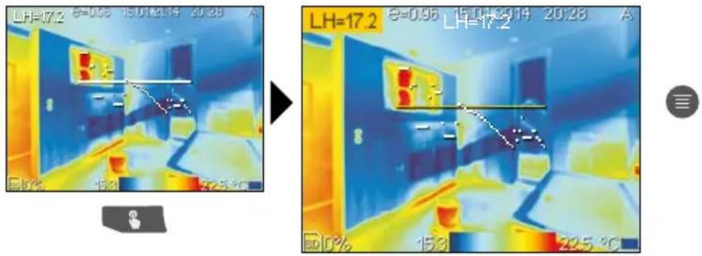 Laserliner ThermoXplorer Pro - Mesure horizontale des lignes / Paramètres - 1