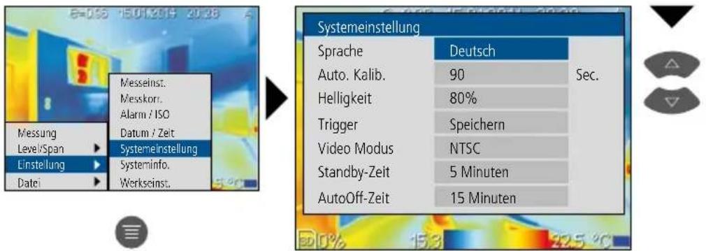 Laserliner ThermoXplorer Pro - Allgemeine Einstellungen: Systemeinstellungen - 1
