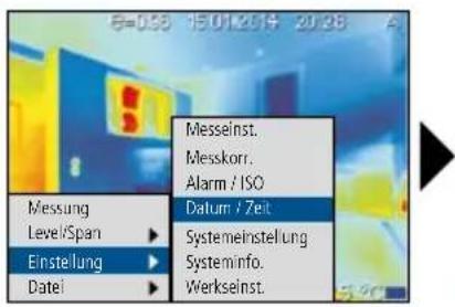 Laserliner ThermoXplorer Pro - Allgemeine Einstellungen: Datum / Zeit - 1