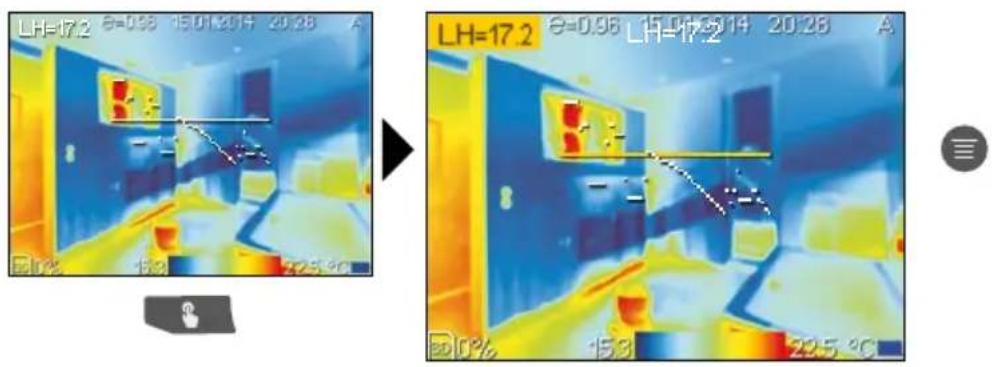 Laserliner ThermoXplorer Pro - Horizontal line measurement / parameters - 1