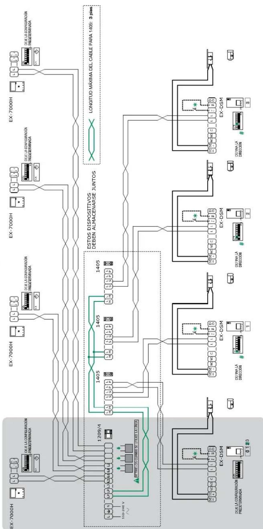 COMELIT HFX7000M - Diagrama de ampliacion de systema maxima - 5