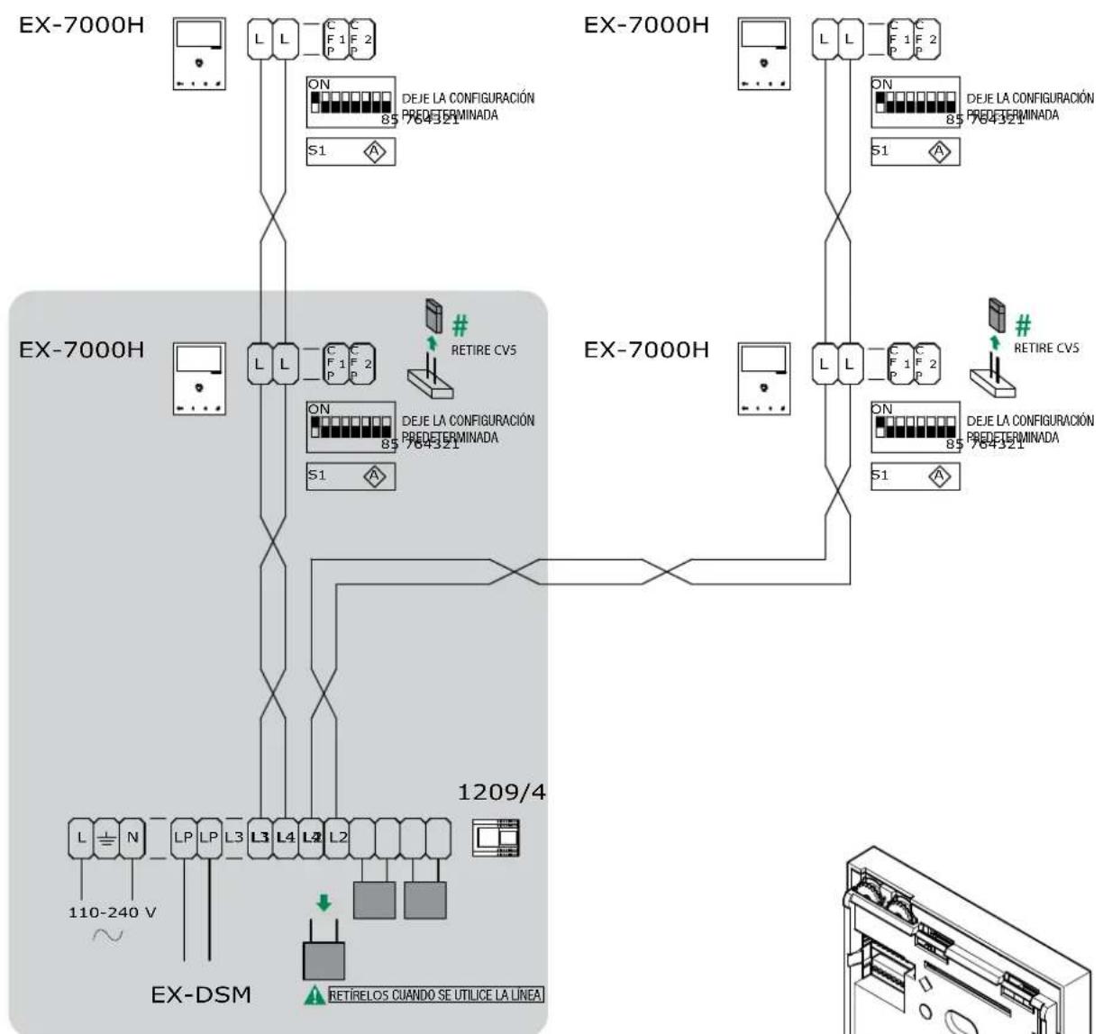 COMELIT HFX7000M - Diagrama de ampliacion de systema maxima - 3