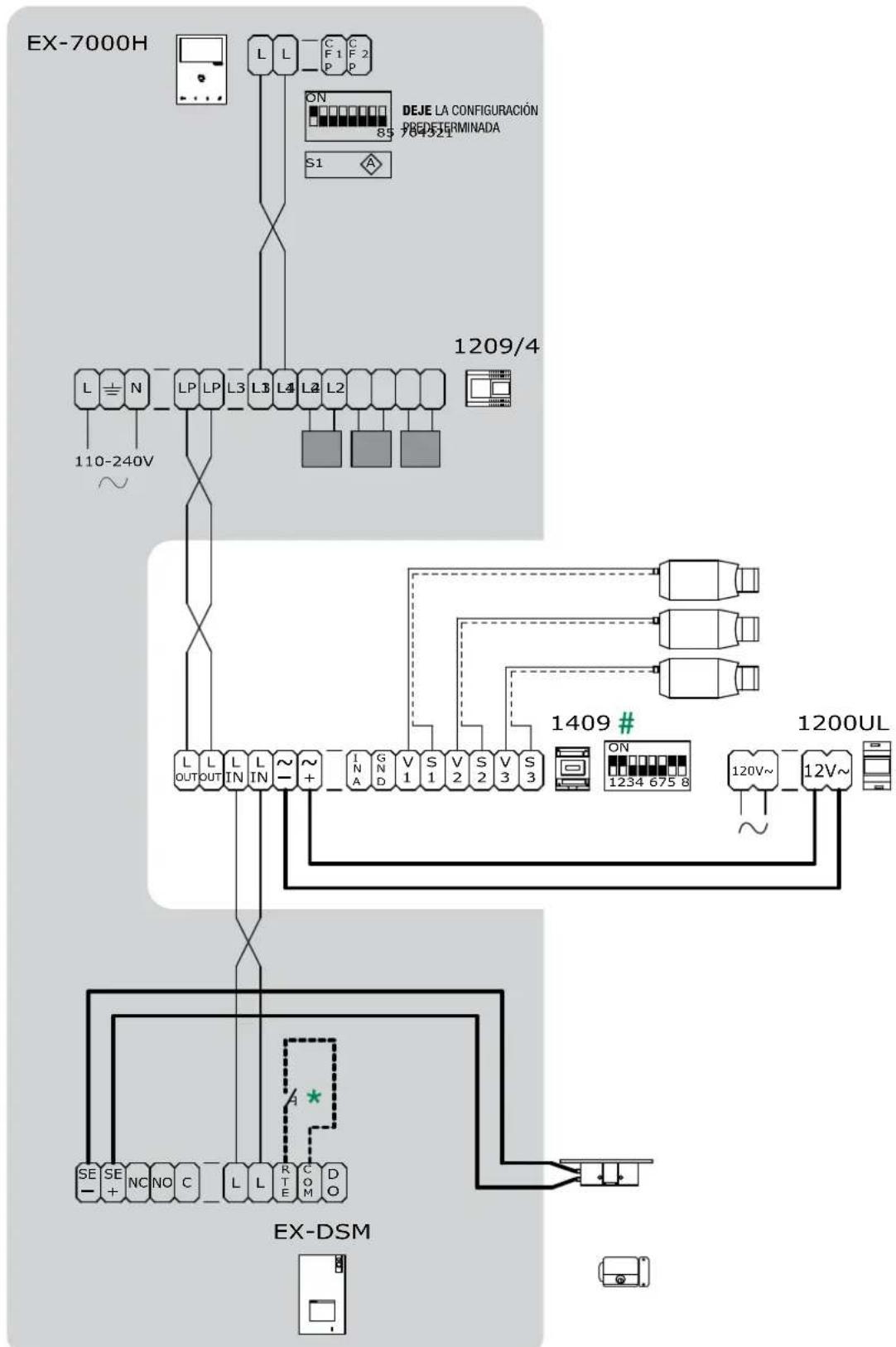 COMELIT HFX7000M - Diagrama de ampliacion de systema maxima - 12