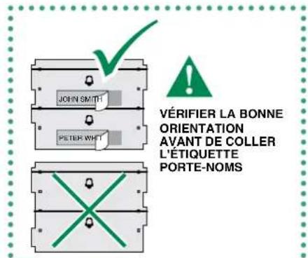 COMELIT HFX7000M - Remplacement de I'etiquette porte-noms du poste extérieur art. EX-DSM - 4