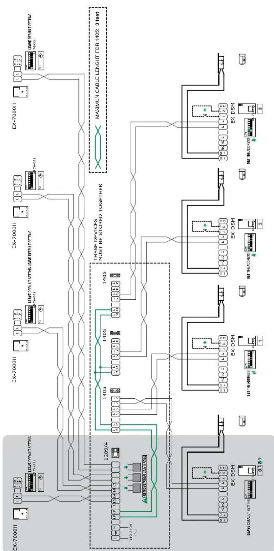 COMELIT HFX7000M - Full System Expansion Diagram - 4