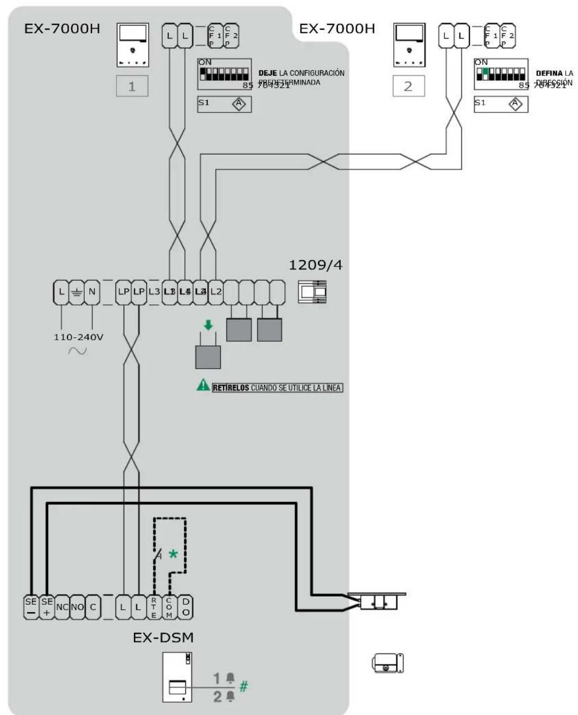 COMELIT HFX7000M - Diagrama de ampliacion de systema maxima - 6