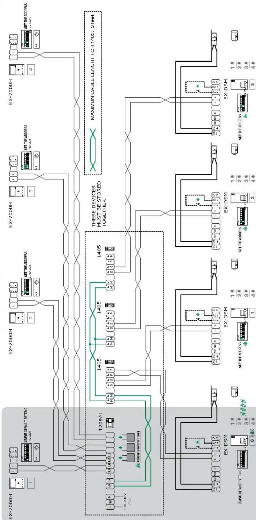 COMELIT HFX7000M - Full System Expansion Diagram - 4