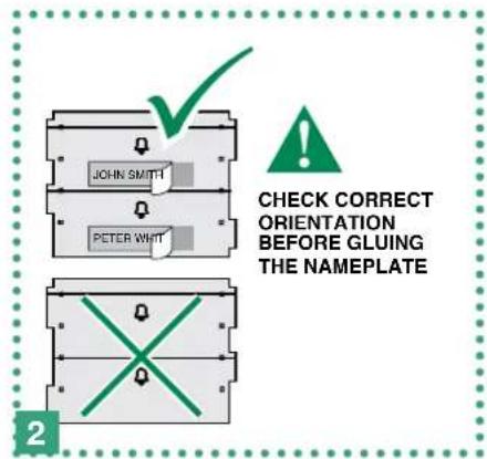 COMELIT HFX7000M - How to change the nameplate of the external unit Art. EX-DSM - 4