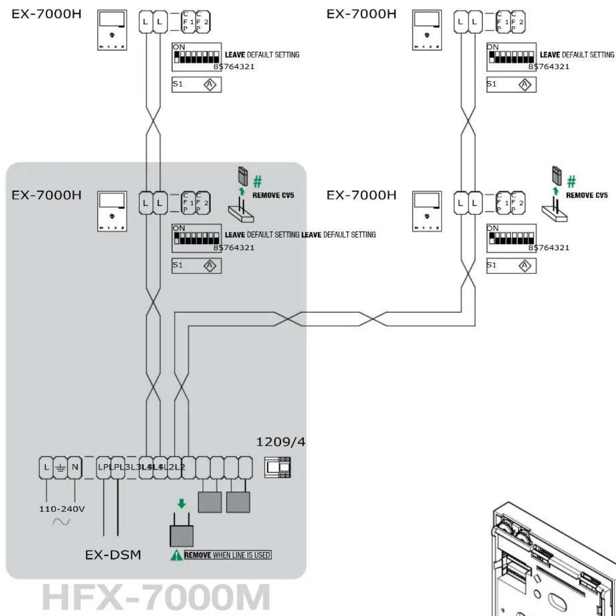 COMELIT HFX7000M - Full System Expansion Diagram - 3