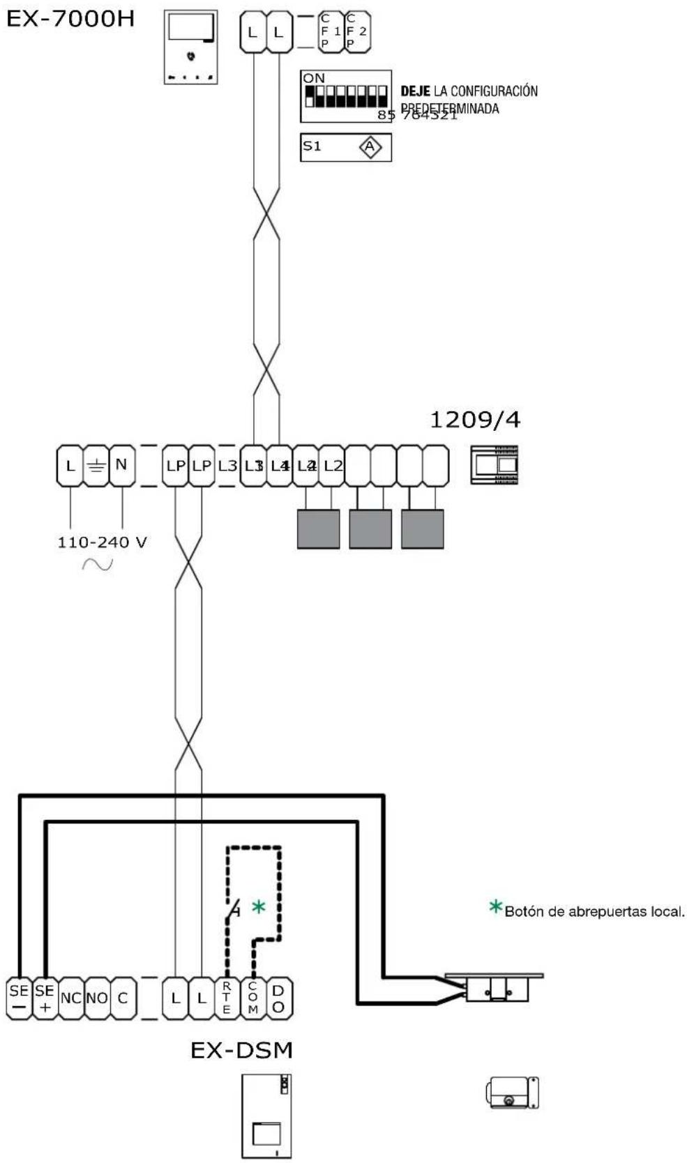 COMELIT HFX7000M - Diagrama de ampliacion de systema maxima - 2