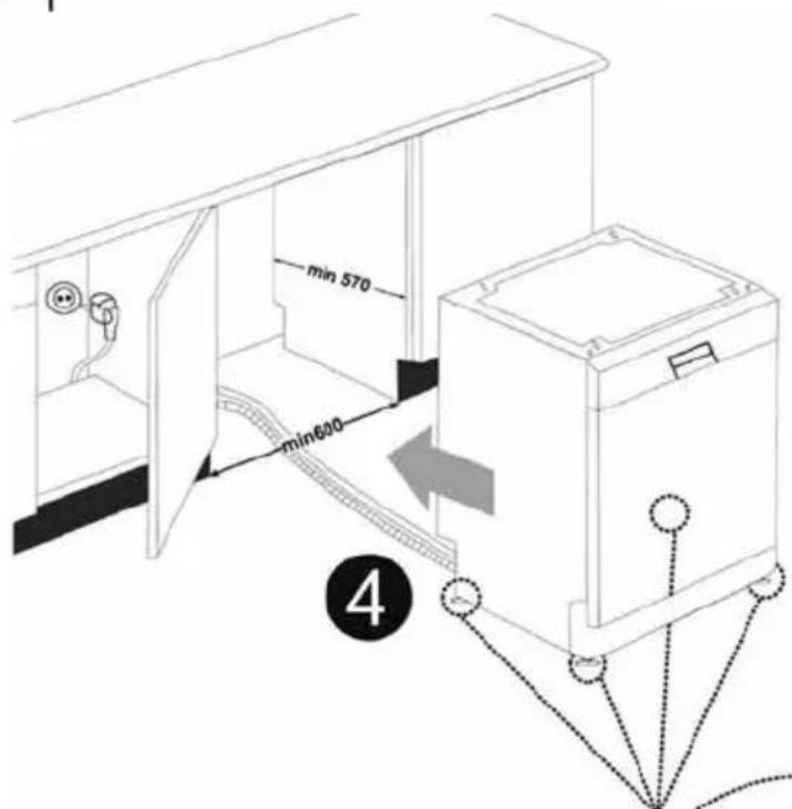 INVENTUM VVW7020 - Die Geschirrspulmaschine unter einer Arbeitsplatte aufstellen - 2