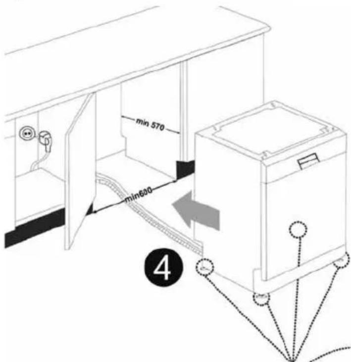INVENTUM VVW7020 - placement du lave-vaisse sous un plan de travail - 2