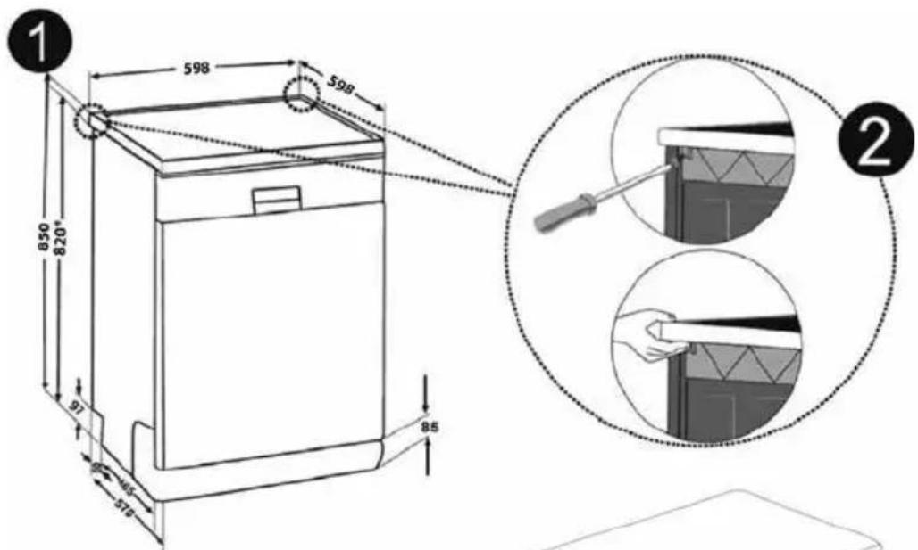 INVENTUM VVW7020 - de vaatwasmachine onder een werkbladplaatsen - 1